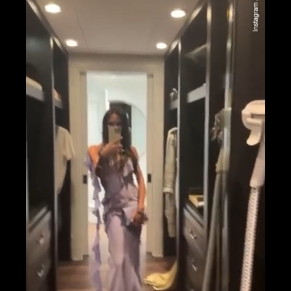 Lilac Ruffle Maxi Dress Victoria Beckham - Picture 3 of 5